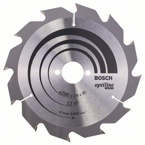 Przejdź do produktu TARCZA PILARSKA OPTILINE WOOD 190mm Z12 2608641187