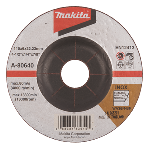Przejdź do produktu TARCZA SZLIFIERSKA INOX 115X6X22,23MM   A-80640