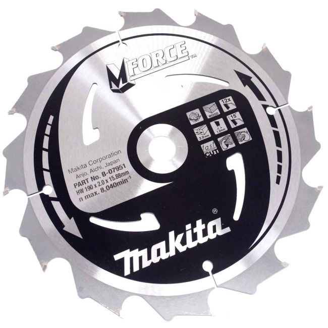 Przejdź do produktu TARCZA TNĄCA MFORCE 190X15,88MM; 12Z   B-07951