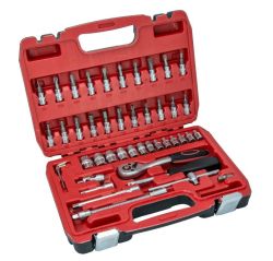 Zestaw kluczy nasadowych 1/4" Dedra 17K046 46 szt.
