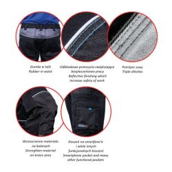 Spodnie ochronne Dedra BH5SP Premium, rozmiar XXL, zdjęcie 2