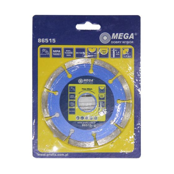 Przejdź do produktu TARCZA DIAMENTOWA SEGMENTOWA 115x1.9x22mm 86515