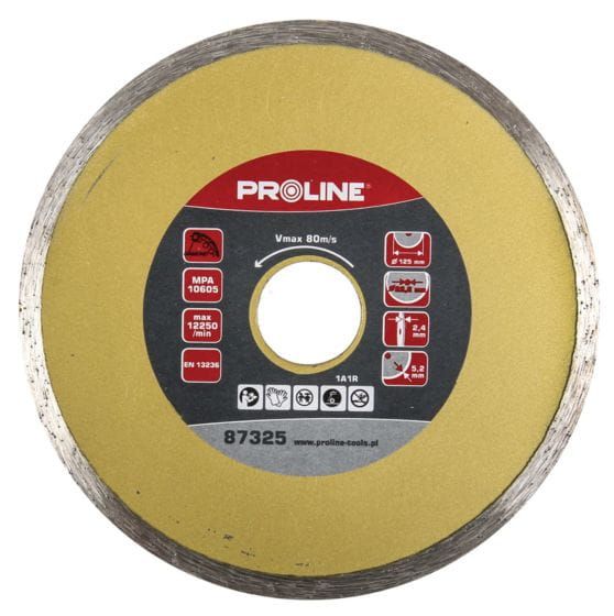 Przejdź do produktu Tarcza diamentowa pełna 180mm otwór 25.4mm, Proline 87381