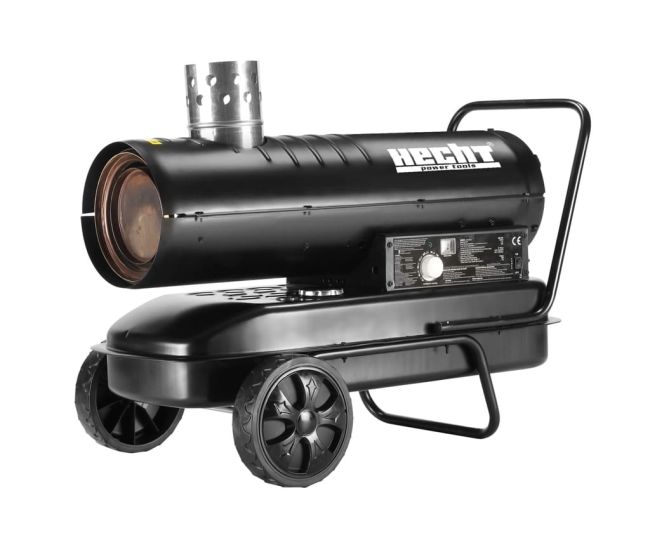 Przejdź do produktu Nagrzewnica olejowa z odprowadzeniem spalin i wentylatorem 18kW Hecht 3040