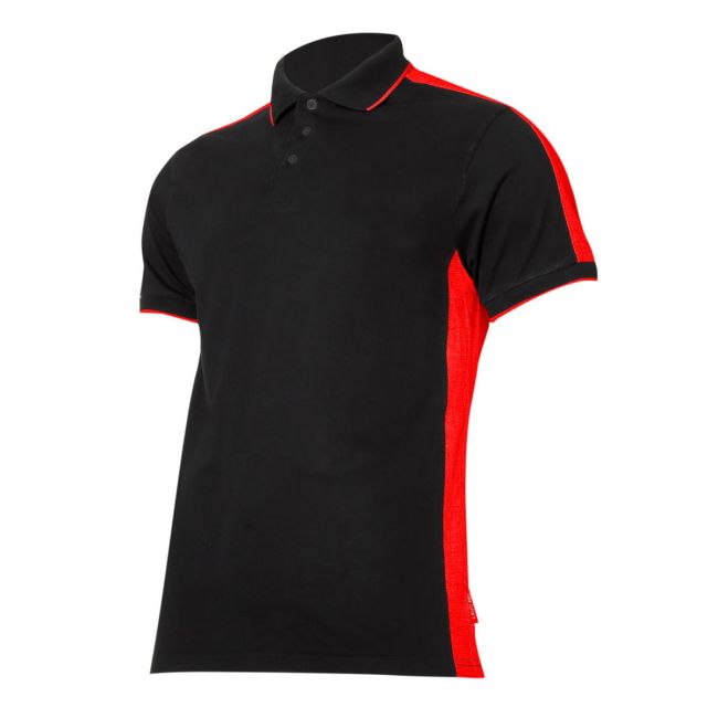Przejdź do produktu KOSZULKA POLO CZARNO-CZERWONA 2XL LAHTI PRO MĘSKA