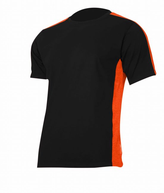 Przejdź do produktu KOSZULKA T-SHIRT CZARNO-POMARAŃCZOWA MĘSKA S