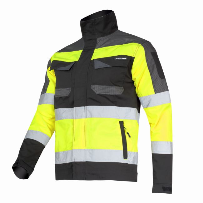 Przejdź do produktu KURTKA OSTRZEG. SLIM FIT CZARNO-ŻÓŁTA MĘSKA S