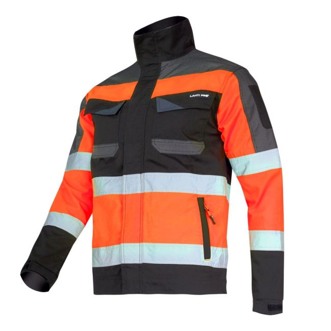 Przejdź do produktu KURTKA OSTRZEG. SLIM FIT CZARNO-POMARAŃ. MĘSKA S