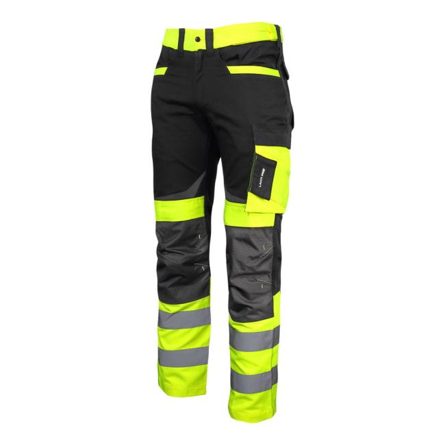 Przejdź do produktu SPODNIE OSTRZEG. CZARNO-ŻÓŁTE SLIM FIT MĘSKIE M