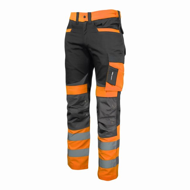 Przejdź do produktu SPODNIE OSTRZEG. CZARNO-POMAR. SLIM FIT MĘSKIE XL