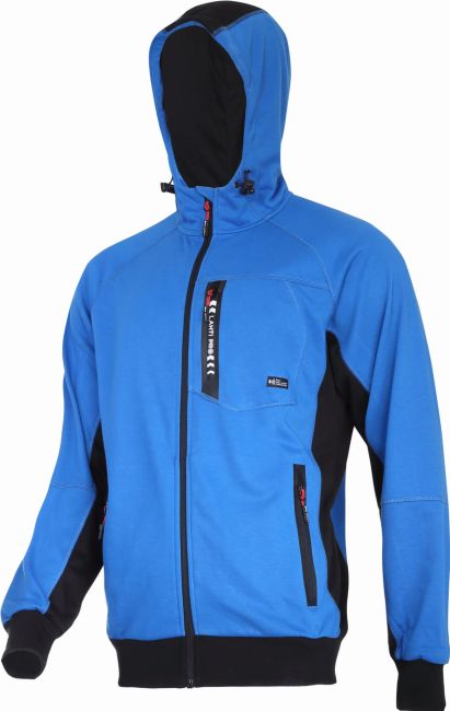 Przejdź do produktu BLUZA Z KAPTUREM, SUWAK NIEBIESKO-CZARNA MĘSKA 2XL