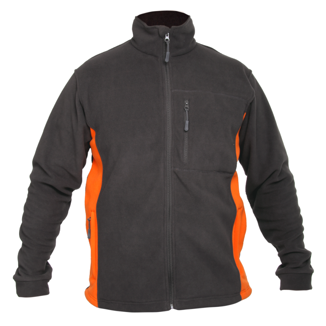 Przejdź do produktu BLUZA POLAROWA GRAFITOWO-POMARAŃCZOWA L40102 M