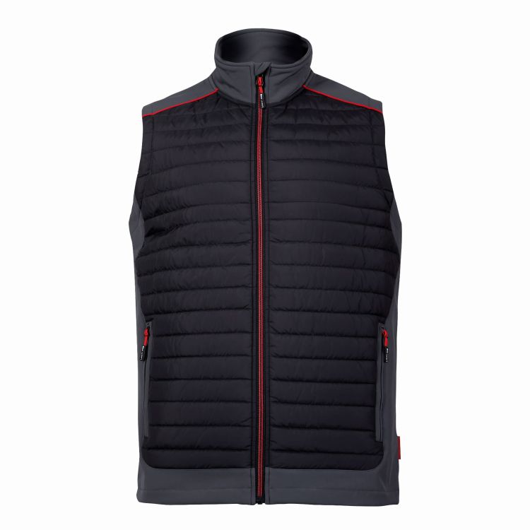 Bezrękawnik pikowany Lahti Pro szaro-czarny softshell, 3XL