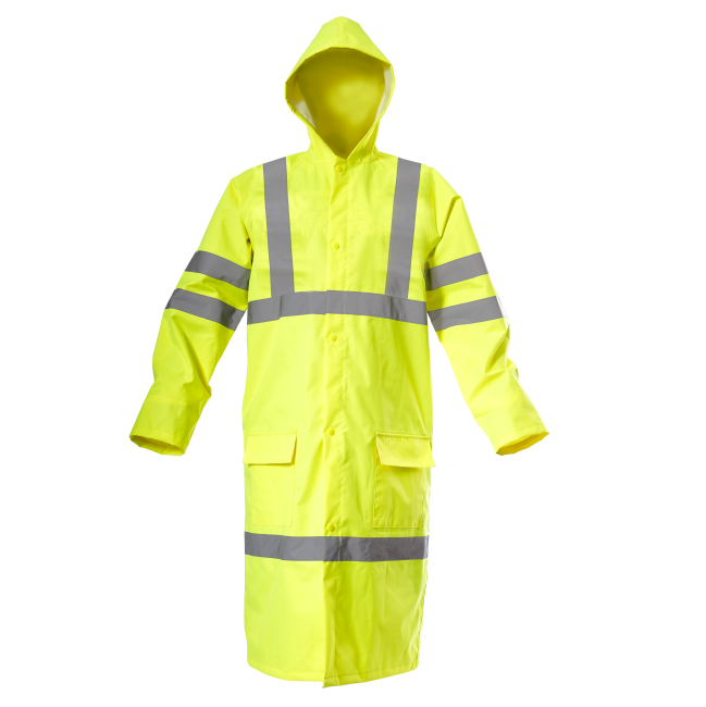 Przejdź do produktu PŁASZCZ PRZECIWDESZCZOWY OSTRZEGAWCZY ŻÓŁTY 2XL