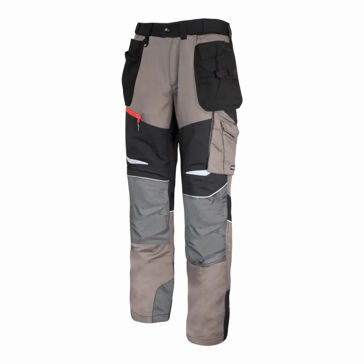 Spodnie ochronne Lahti Pro khaki-czarne slim fit, rozmiar XL