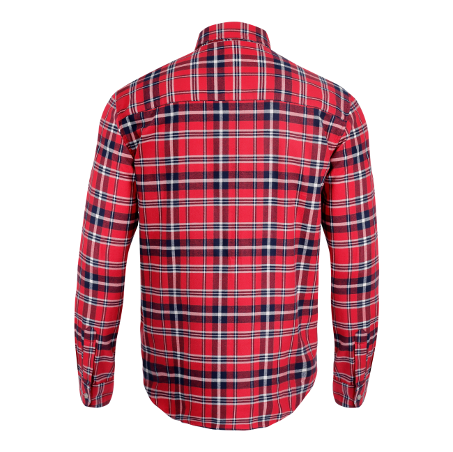 Przejdź do produktu KOSZULA FLANELOWA W KRATĘ CZERWONO-GRANATOWA, L