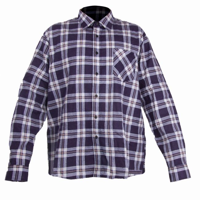 Przejdź do produktu KOSZULA FLANELOWA W KRATĘ GRANATOWO-BEŻOWA, 3XL