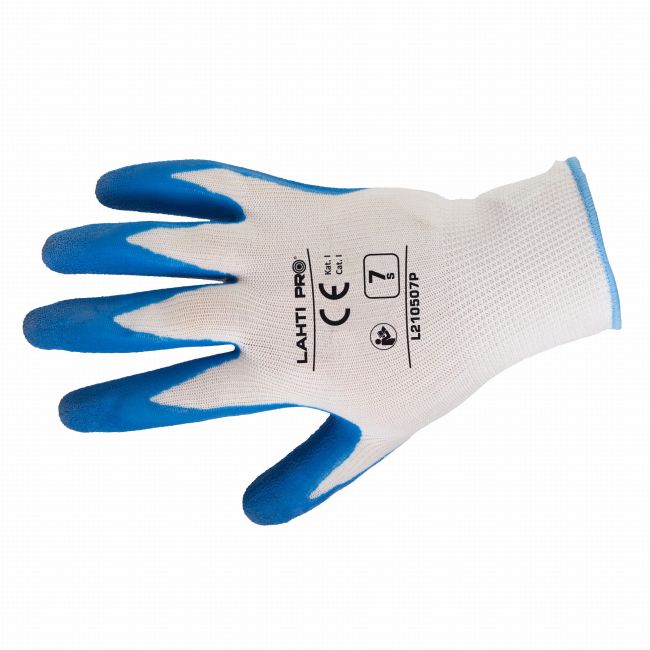 Przejdź do produktu RĘKAWICE LATEKSOWE, NIEBIESKO-BIAŁE 8 (M)