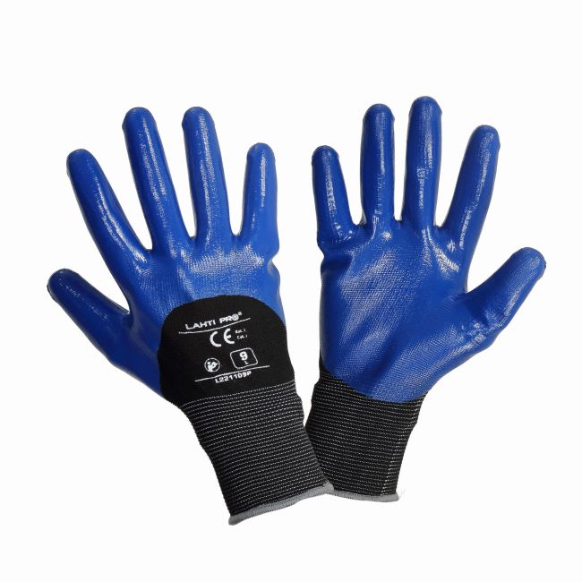 Przejdź do produktu RĘKAWICE POWLEKANE NITRYLEM CZARNO-FIOLET 10 (XL)
