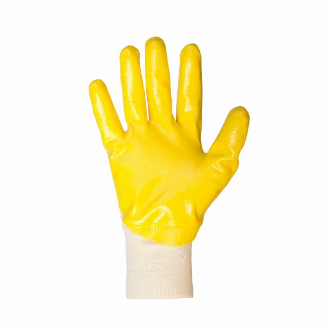 Przejdź do produktu RĘKAWICE POWLEKANE NITRYLEM, ŻÓŁTO-BIAŁE 9 (L)