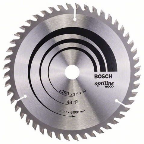 Przejdź do produktu TARCZA PILARSKA OPTILINE 190mm Z48 2608640614