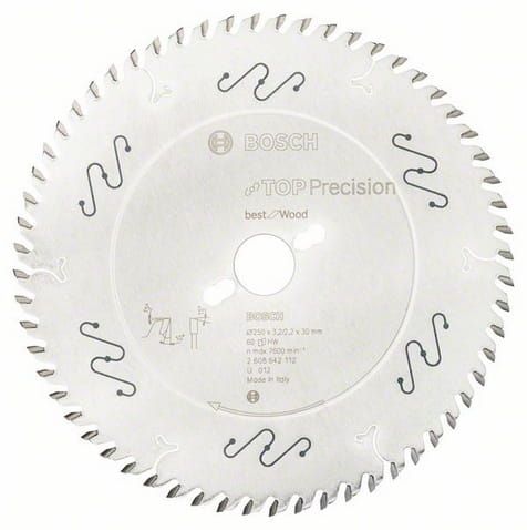 Przejdź do produktu TARCZA PILARSKA TOP PRECISION 250mm Z60 2608642112