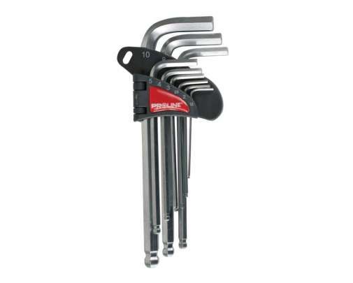 Przejdź do produktu Klucze imbusowe z kulką CrV 9 szt 1,5-10mm 48329