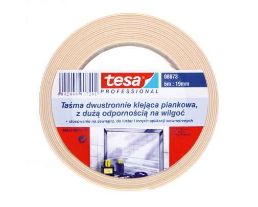 Przejdź do produktu Piankowa taśma dwustronna 5m:19mm Tesa H0807301