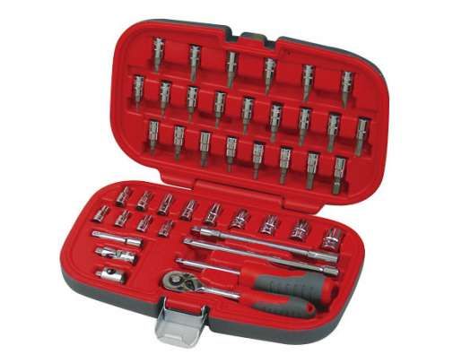 Przejdź do produktu Klucze nasadowe 1/4 zestaw 43szt 4-14mm 58743