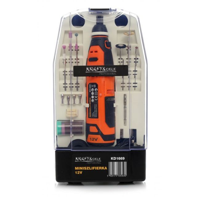 Przejdź do produktu MINI SZLIFIERKA akumulator 12V + AKCESORIA KD1669 kraft&dele dremel
