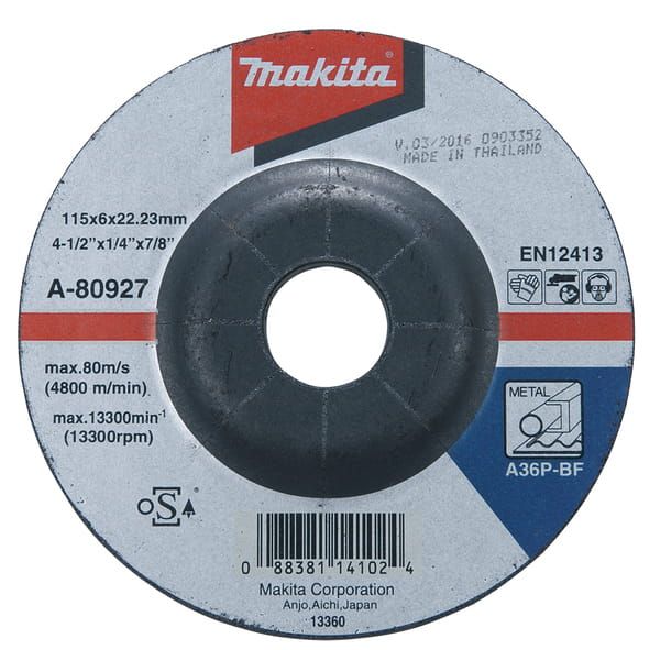 Przejdź do produktu TARCZA SZLIFIERSKA DO METALU 115X6X22,23MM A-80927