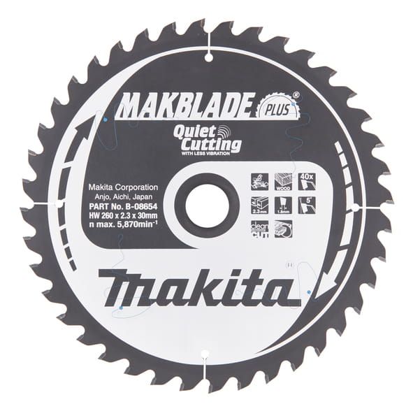 Tarcza Makita Makblade Plus 260x30 mm 40 zębów do ukośnic