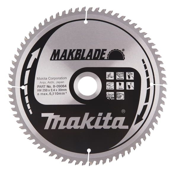 Przejdź do produktu TARCZA TNĄCA MAKBLADE 250X30MM; 72Z   B-09064