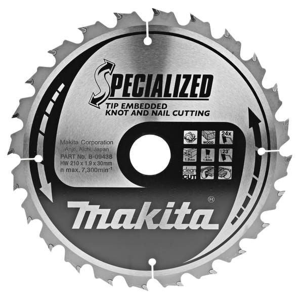 Przejdź do produktu TARCZA TNĄCA SPECJALIZOWANA 210X30MM; 24Z  B-09438