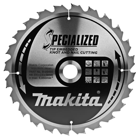 Przejdź do produktu TARCZA TNĄCA SPECJALIZOWANA 270X30MM; 24Z  B-09450