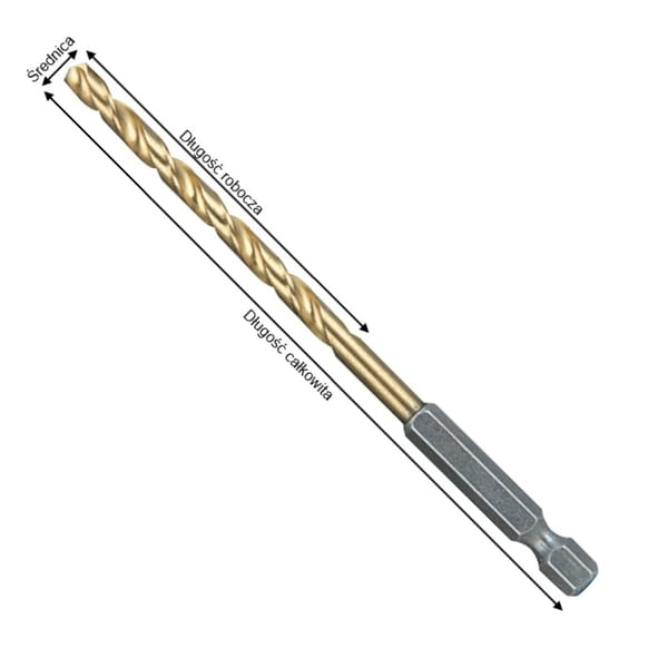 Przejdź do produktu WIERTŁO DO METALU HSS 3,3MM, 6K 1/4"  D-16081