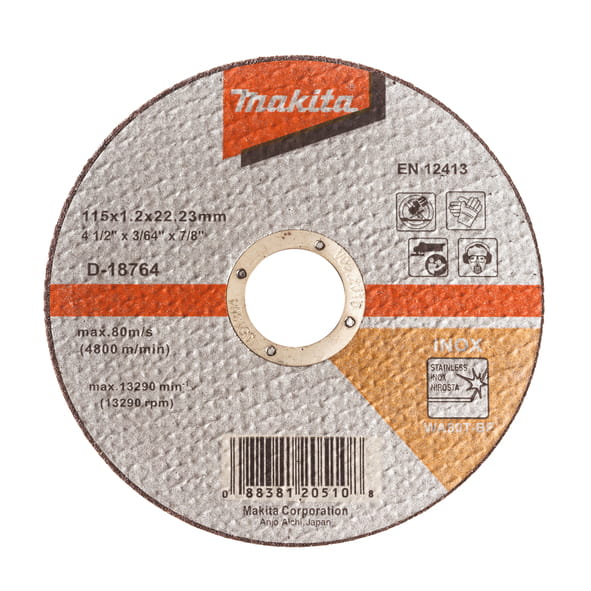 Tarcza tnąca do inox 115x1,2 mm WA60T płaska Makita D-18764