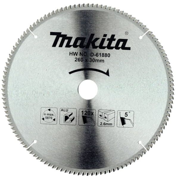 Tarcza do aluminium 260x30 mm 120 zębów Makita D-61880