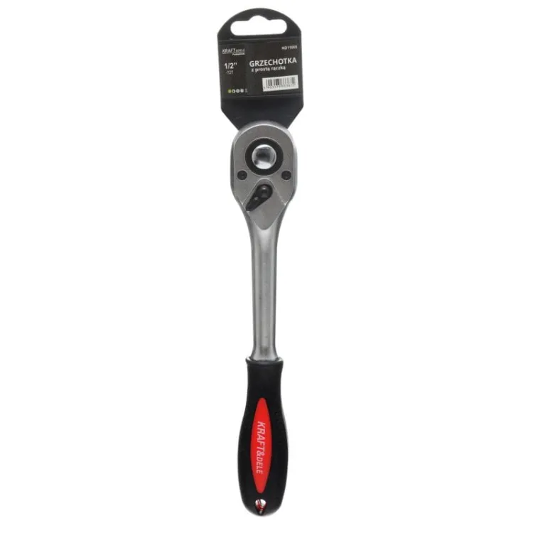 Grzechotka 1/2" z prostą rączką Kraft Dele KD11005, 72 zęby