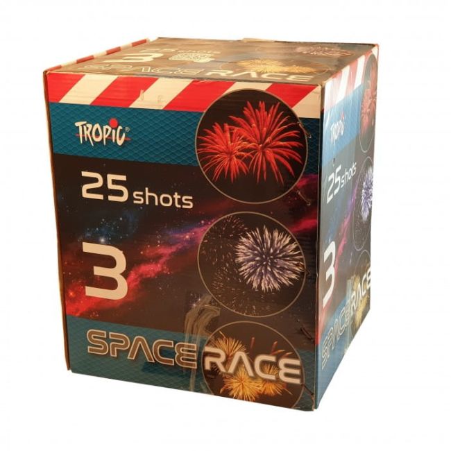 Przejdź do produktu Fajerwerki BATERIA wyrzutnia TB89 3 Space Race TROPIC