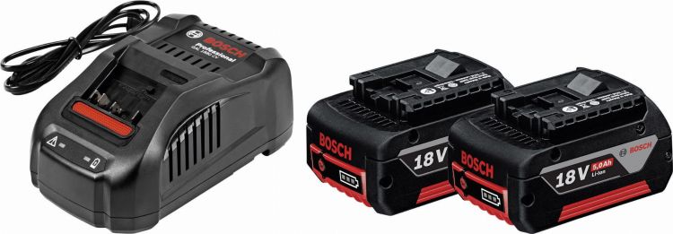 2 akumulatory Bosch GBA 18V 5,0 Ah + ładowarka GAL 1880 CV