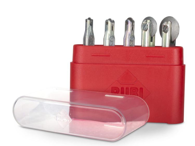 Noże tnące do płytek Rubi zestaw silver Ø6 8 10 18 mm 01996
