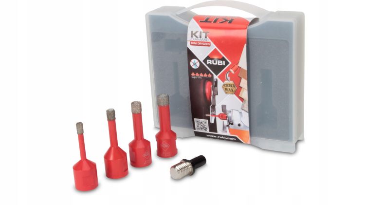 Zestaw wierteł diamentowych do gresu Rubi mini drygres 06966