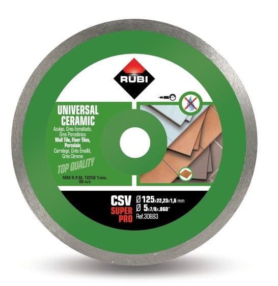 Przejdź do produktu Tarcza diamentowa do płytek ściennych obrzeże ciągłe CSV 125 SUPERPRO 30883