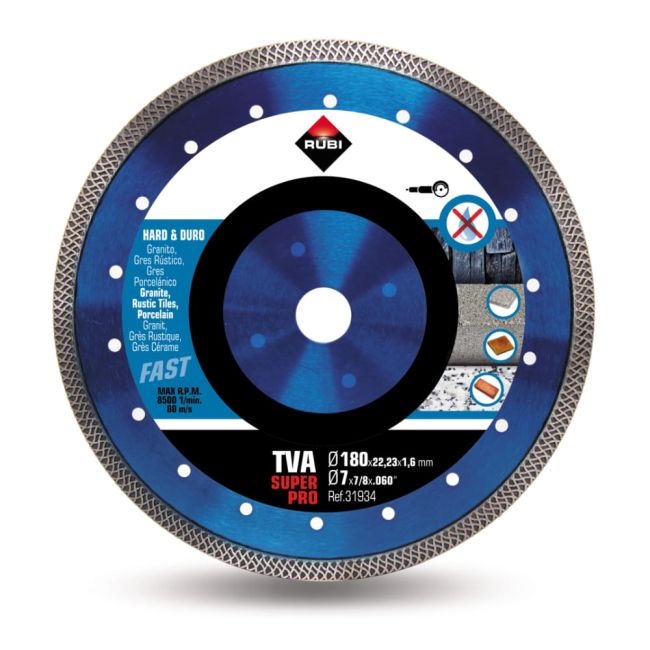Przejdź do produktu Tarcza diamentowa do materiałów twardych TURBO VIPER TVA 180 SUPERPRO 31934