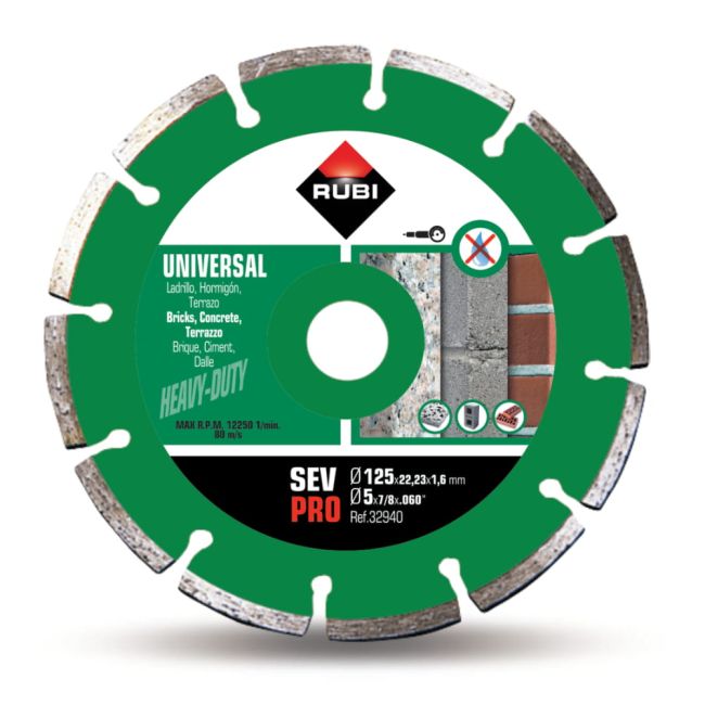Przejdź do produktu Tarcza diamentowa uniwersalna 125mm SEV 125 PRO rubi 32940