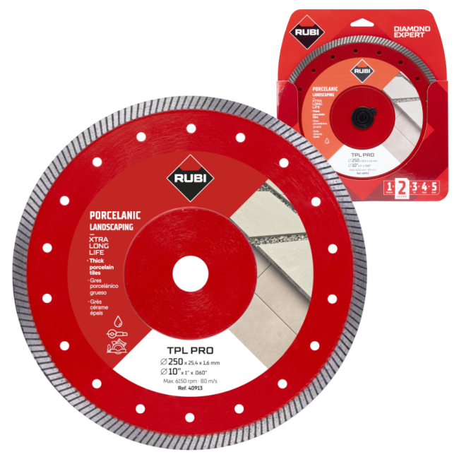 Przejdź do produktu Tarcza diamentowa do gresu 250mm TPL 250 EXT PRO rubi 40913