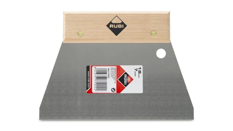 Szpachelka prosta Rubi 71922 18 cm z drewnianym uchwytem