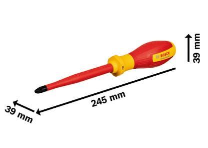 Przejdź do produktu Wkrętak krzyżowy śrubokręt VDE PZ 3 x 125mm bosch 1600A02ND3