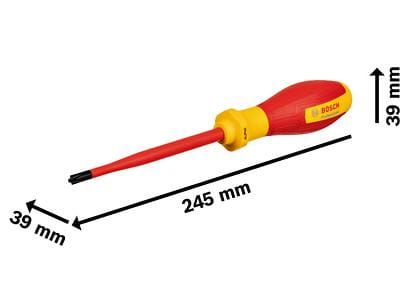 Przejdź do produktu Wkrętak krzyżakowy płaski śrubokręt VDE SL / PH 2 x 125mm bosch 1600A02ND5